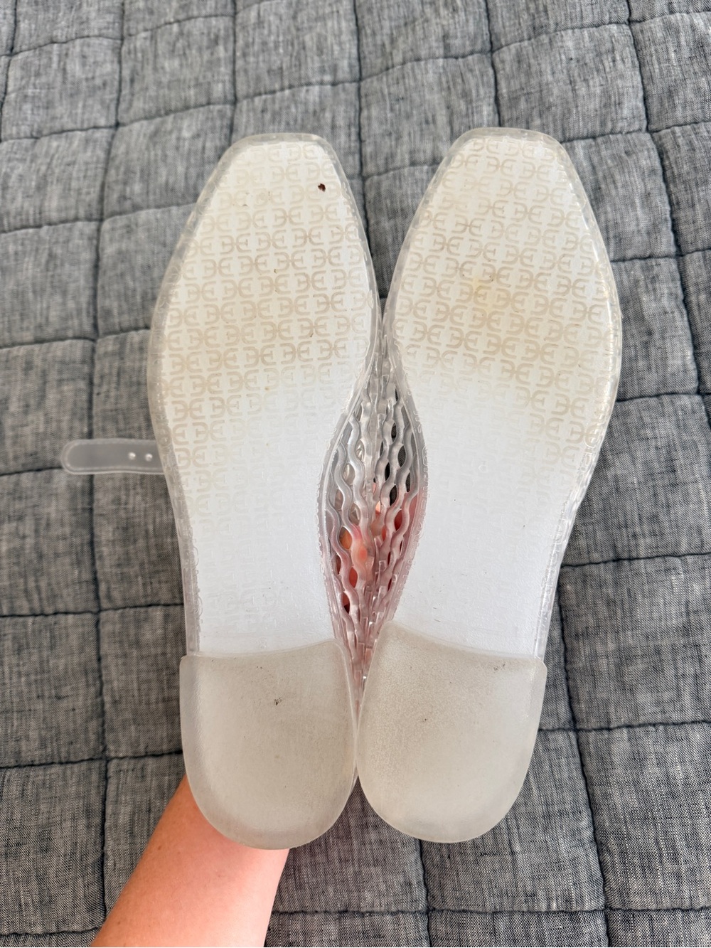 Sam Edelman White Clear Mesh Mary Jane Flats - Picture 3 of 4